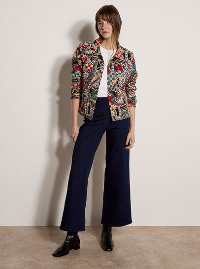 Colourful Card Tapestry Jacket