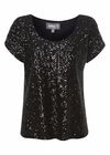 Front Mesh Back Blouse, Black, large