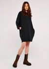 Ribbed Cocoon Mini Dress, Green, large