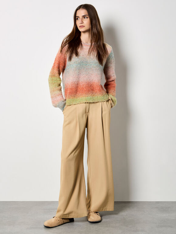 Ombre Space Dye Boucle Jumper, Pink, large