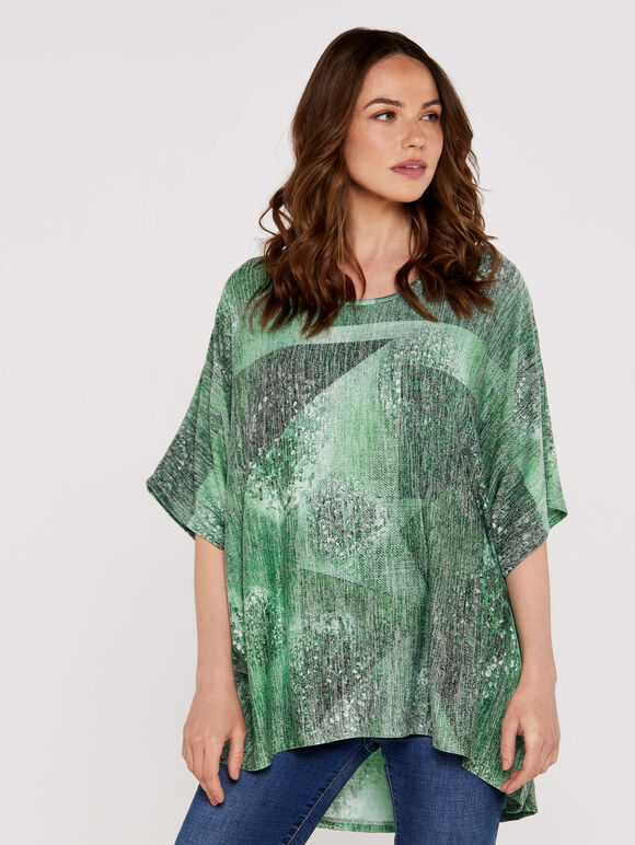 Triangle Square Maze Top, Green, large
