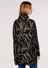 Zebra Print Oversized Tunic, Khaki, large