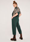 Tie Shoulder Jumpsuit, Green, large