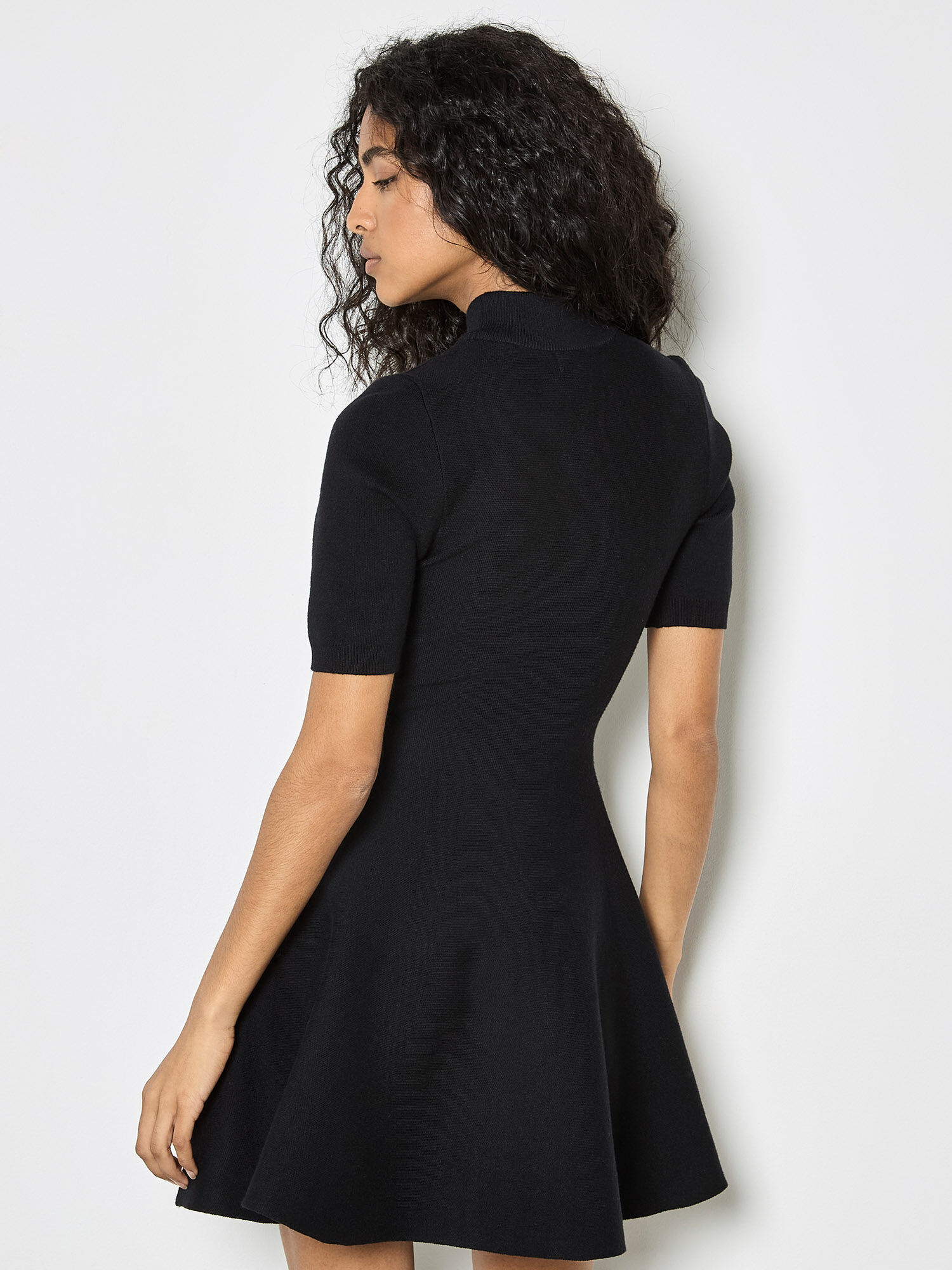 Fit And Flare Ribbed Knit Mini Dress | Apricot Clothing