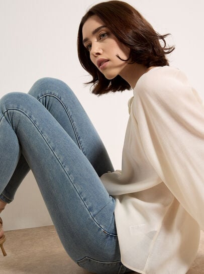 Sienna Slub Skinny-Fit Jeans