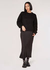 Chunky Knit Boxy Jumper, Black, large