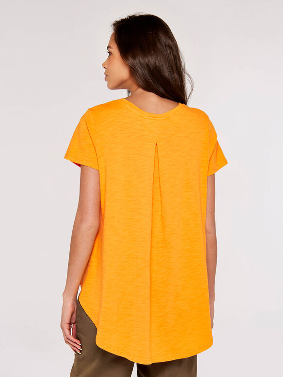 Oversize High-Low Top, Orange, large