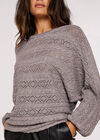 Pointelle Batwing Jumper, Grey, large