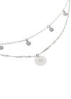 Glitter Multirow Necklace, Yellow, large