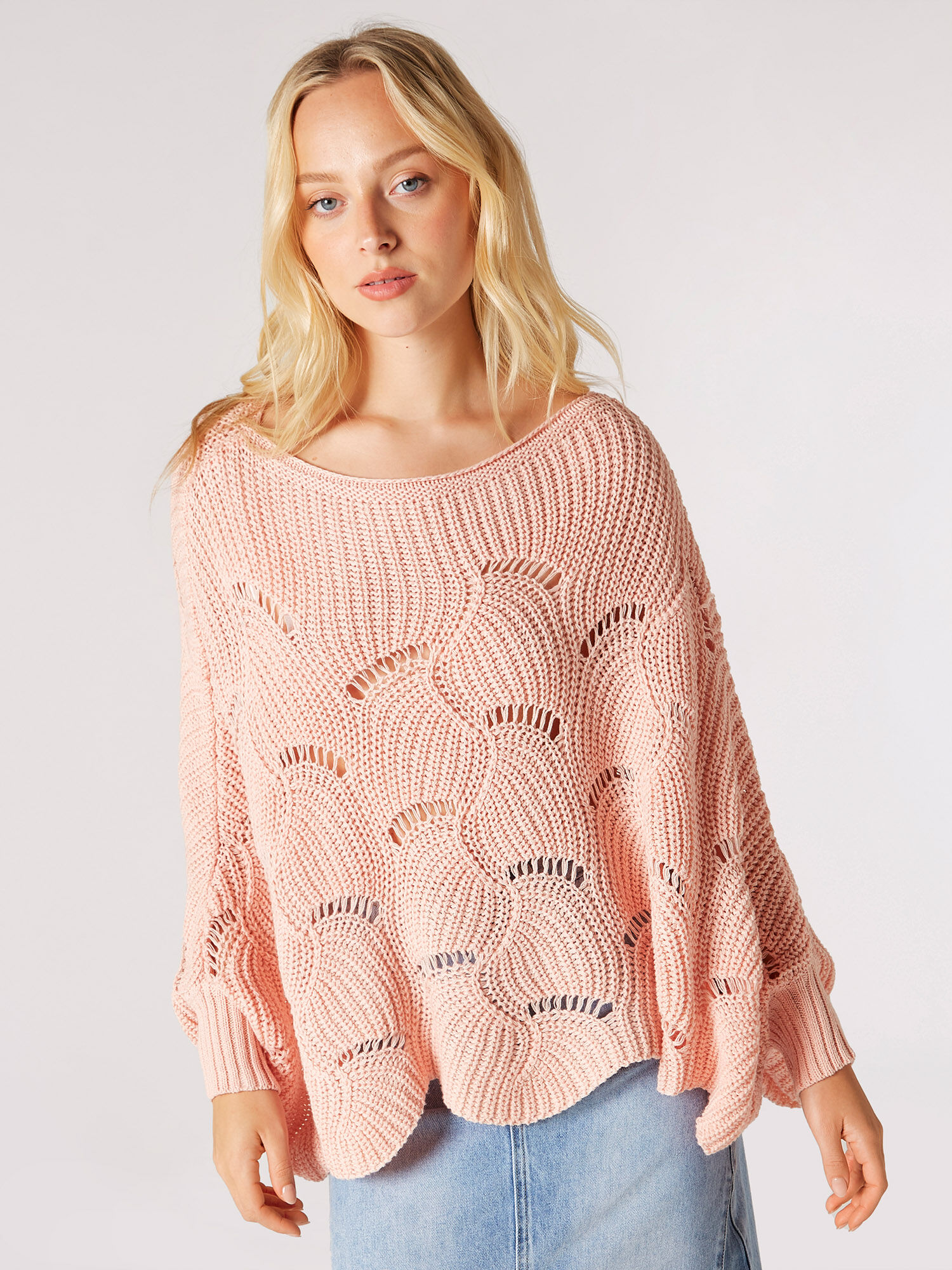 Knitted poncho cheap jumper