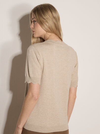 Scallop Knitted T-Shirt
