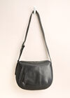 Soft Leather Shoulder Bag, Black, large