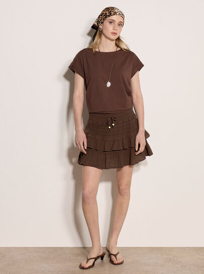 Cotton Crochet Tiered Mini Skort