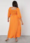 Milkmaid Smock Maxi Dress, Orange, large
