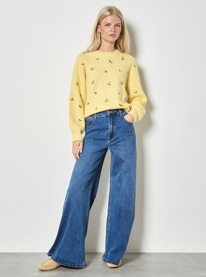 Embroidered Lemon Jumper