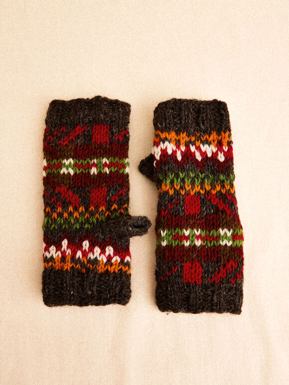 Hand-Knitted Hand Warmers, Assorted, large