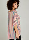Mutli Stripe Top, Coral, large