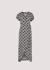 Tie-Dye Wrap Maxi Dress, Grey, large