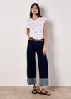 Bow Print T-Shirt, Pink, large
