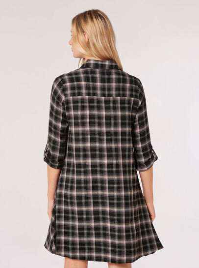 Checked Shirt Mini Dress