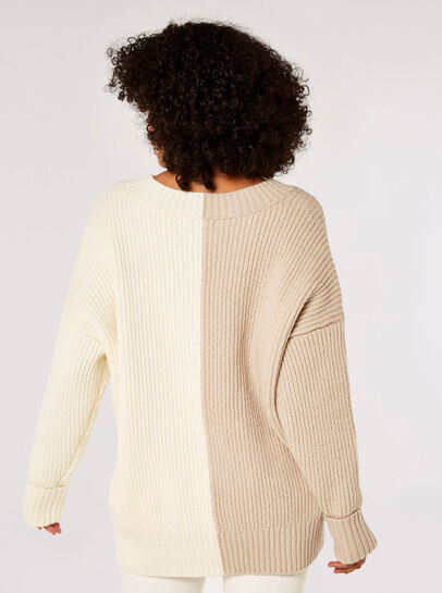 Two Tone Colour Block Jumper