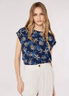 Seashell Turn Up Tee, Navy, large