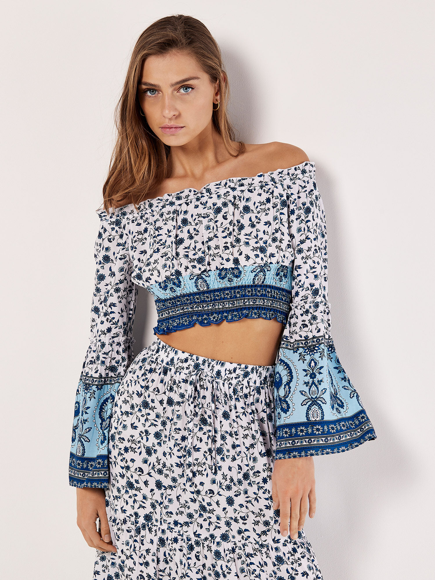 Bardot milkmaid top deals