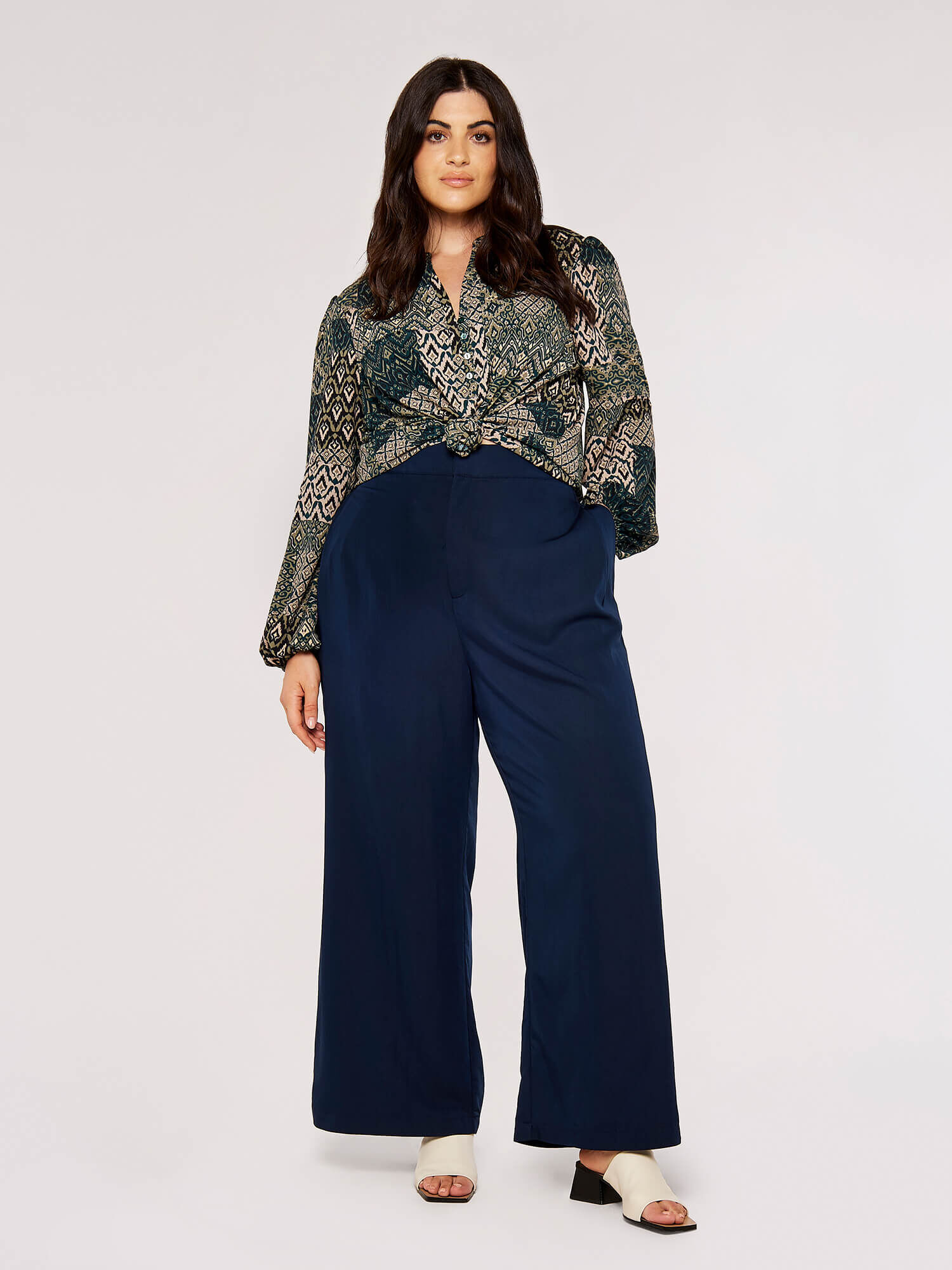 Plus size 2025 palazzo trousers uk