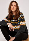 Fairisle Jumper, Grey, large