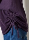 Soft Touch Drawstring Batwing Top, Purple, large