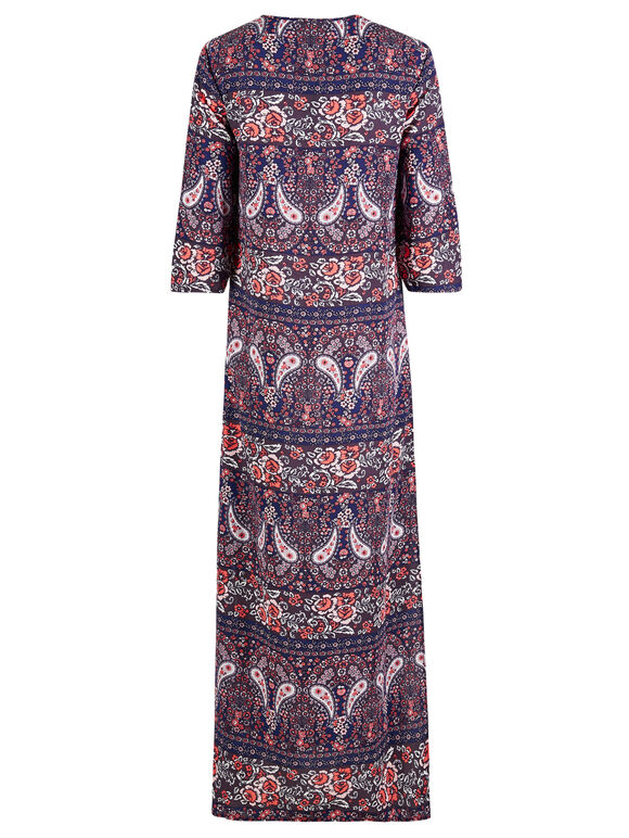 Multi-Coloured Paisley Print Duster Kimono, Assorted, large