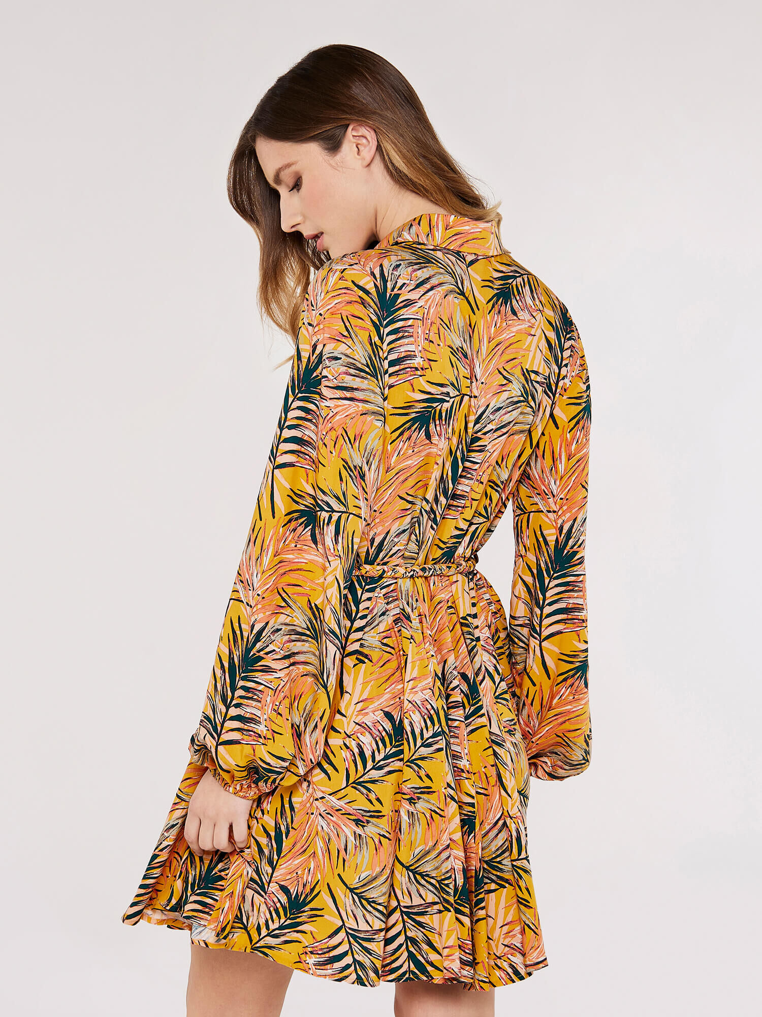 Long sleeve top tropical dress