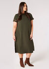 Curve Midi T-Shirt Dress, Green, large
