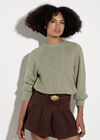Chevron Pointelle Shimmer Jumper, Mint, large