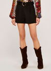 Coconut Buckle Tailored Short, Black, large