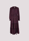 Mosaic Print Chiffon Maxi Dress, Burgundy, large