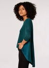Chiffon Panel Jersey Top, Green, large