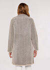 Chevron Fuzzy  Coatigan, Stone, large