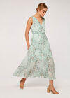 Botanical Grecian Pleat Dress, Mint, large
