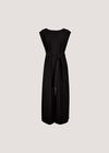 Wide Leg Cotton Jumpsuit, Black, large