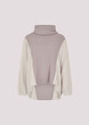 Colour Block Cowl Neck Top, Stone, large