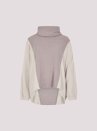 Colour Block Cowl Neck Top