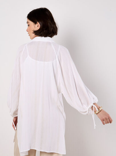 Oversized Longline Shimmer Shirt