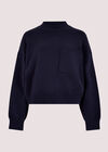 Boxy Pocket Jumper, Navy, large