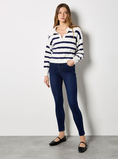Stripe Cable Knit Jumper