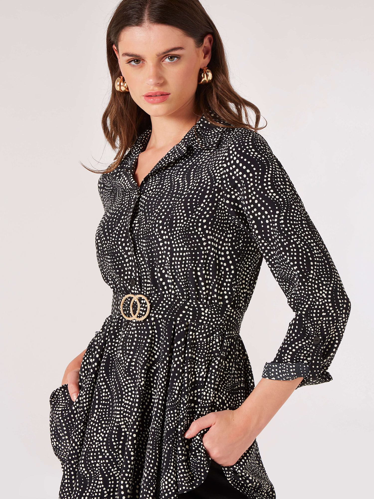 Spotty hotsell shirt dress