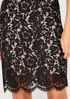 Black Lace Two Tone Dress, Black, large