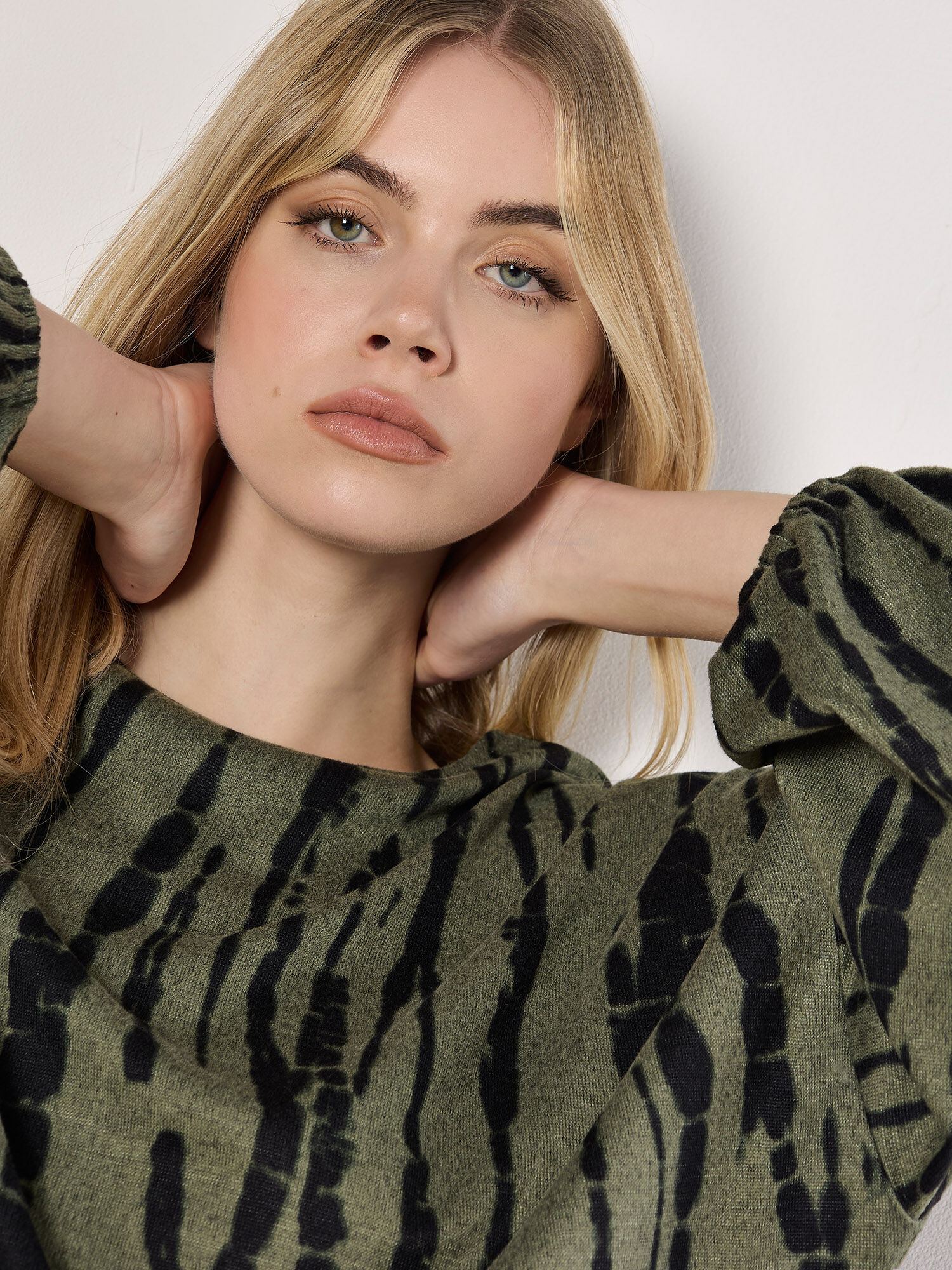 KI-no × koti Stripe Shade/Stripe Amber Tie Dye Stripe Top | Apricot Clothing