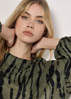 Tie Dye Stripe Top, Khaki, large