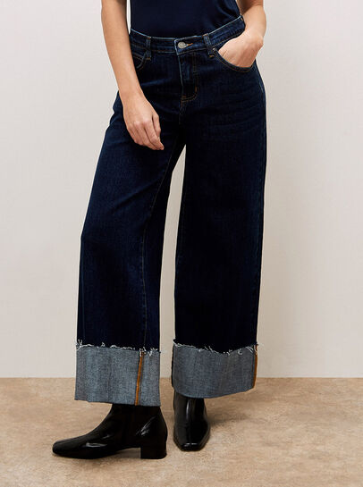Ikeda Straight Leg Turn Up Jeans